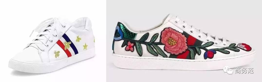 gucci刺绣小白鞋图案,gucci小白鞋金字母