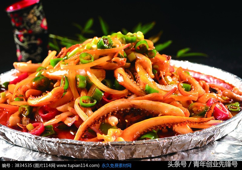 摆摊创业好项目铁板鱿鱼,生意最好的火爆铁板鱿鱼