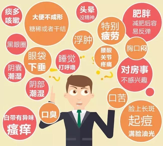 湿气重的危害你知道多少,教你一招辨别体内湿气