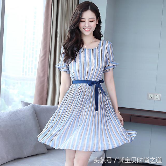 70后女人出门穿这些连衣裙美翻了,8090后女人穿简单大气连衣裙