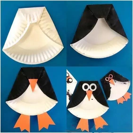 幼儿撕纸动物手工作品简单又好看,立体手工制作幼儿园废物利用动物