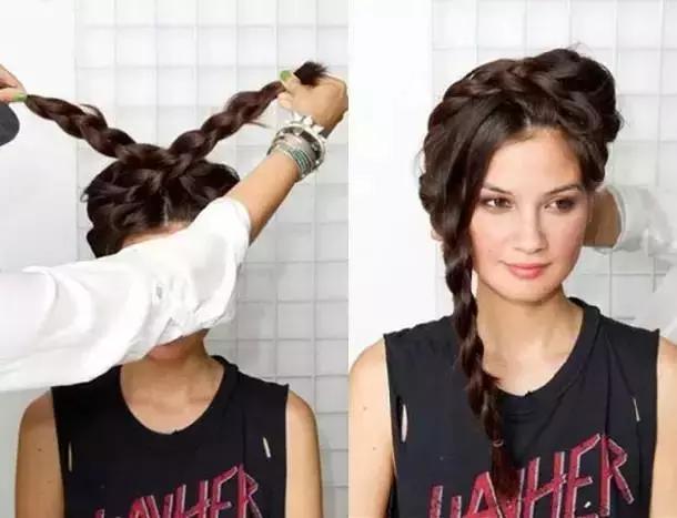 范冰冰公主头两侧盘发编发,范冰冰式麻花辫编发详解