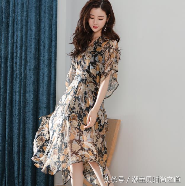 70后女人出门穿这些连衣裙美翻了,8090后女人穿简单大气连衣裙