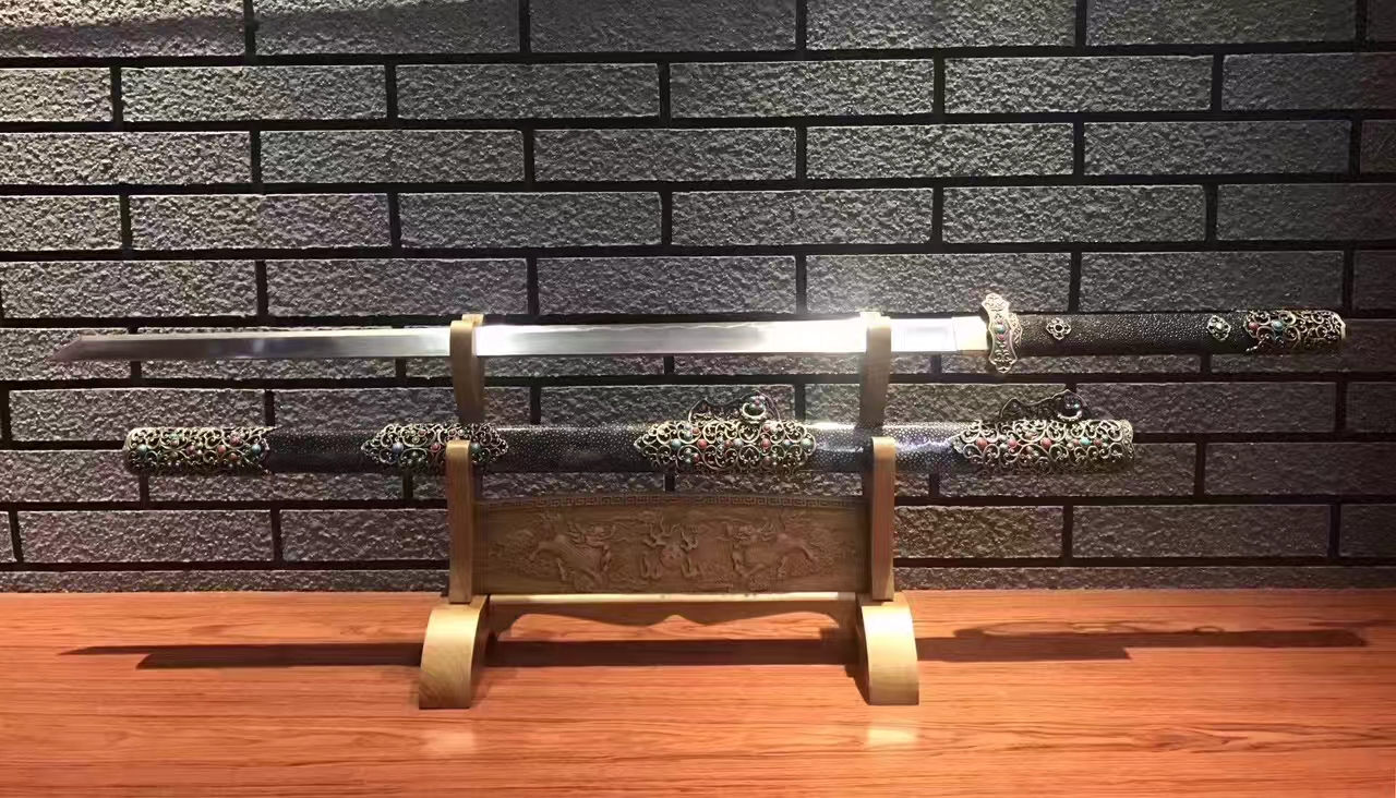 龙泉牡丹唐刀,龙泉唐刀横刀花纹钢