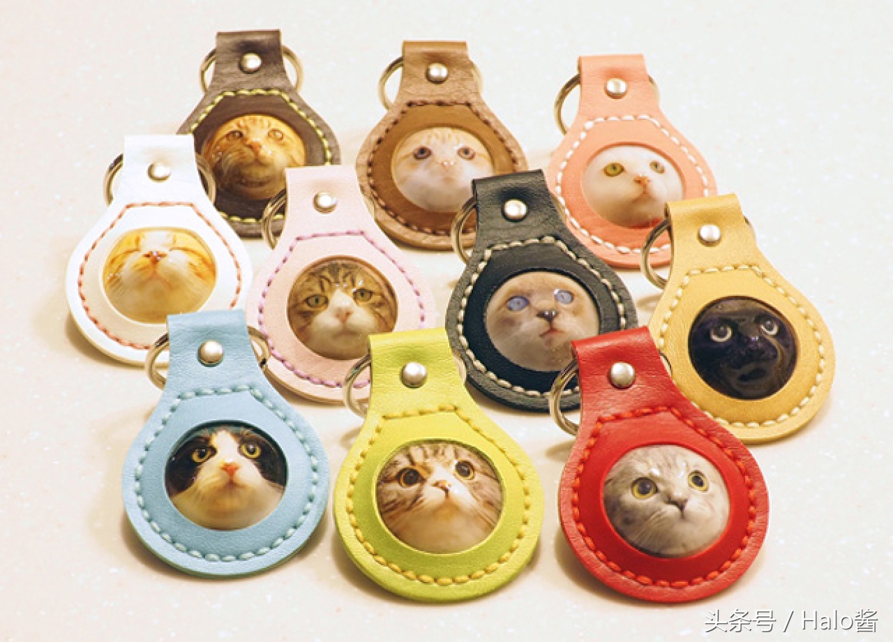 可爱猫咪钥匙扣宠物挂件,小宠物猫咪钥匙扣diy