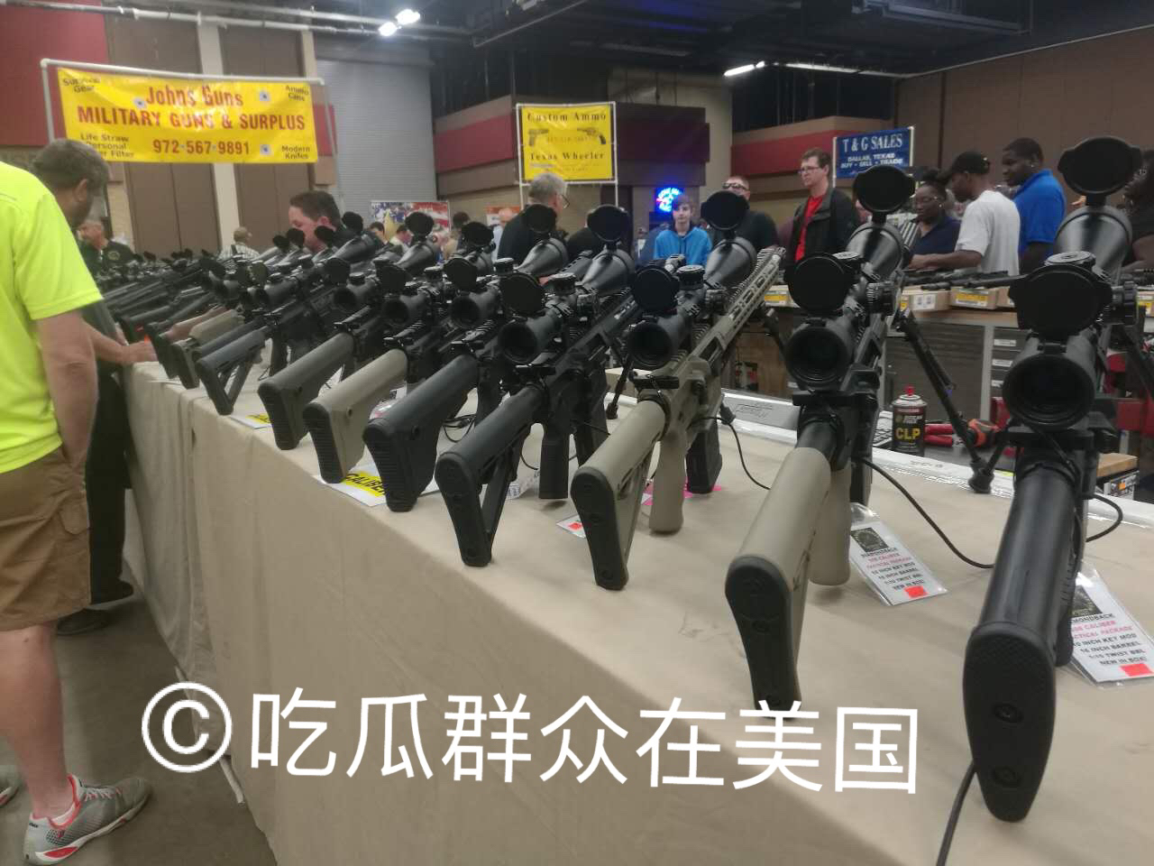 美国佛罗里达州枪展,在美国逛枪展