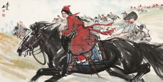 黄胄人物速写大师,毛笔速写人物大师级别