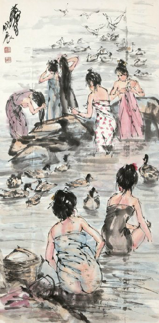 黄胄人物速写大师,毛笔速写人物大师级别