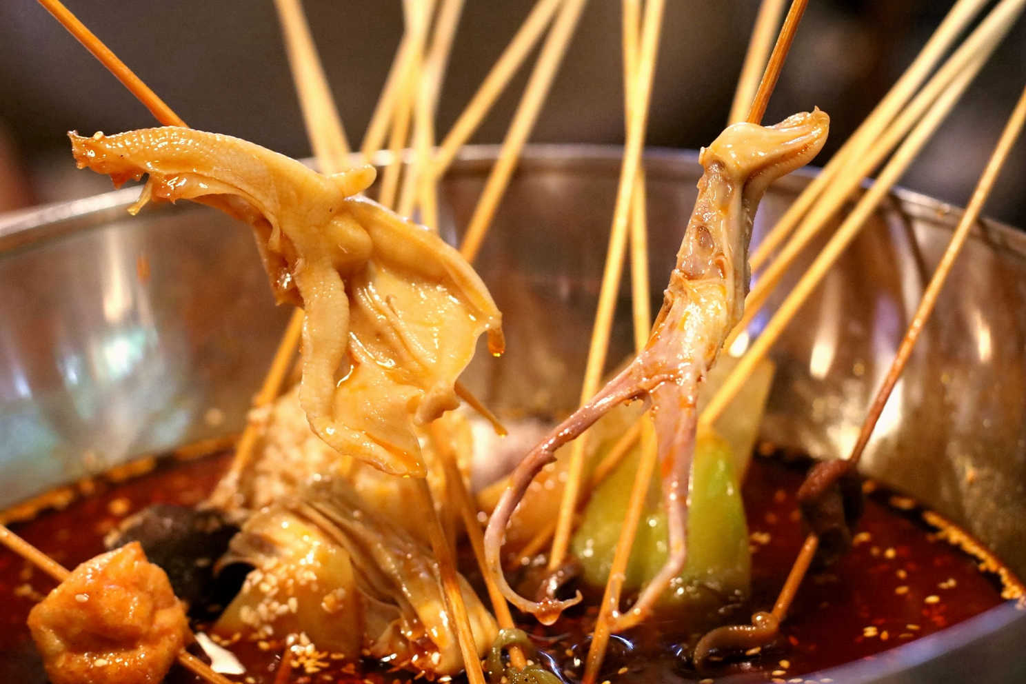 钵钵鸡啊,成都钵钵鸡甜水面