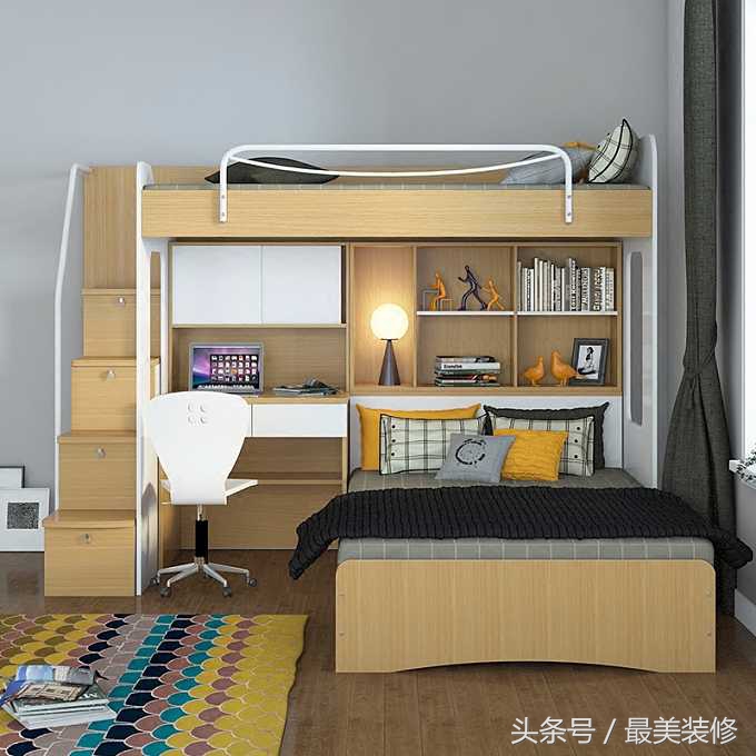 儿童房高低床还是普通床实用,儿童房高低床定制还是买
