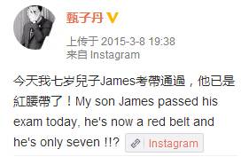 甄子丹儿子跆拳道红带，张晋被女儿“甜蜜家暴”，功夫二代太厉害