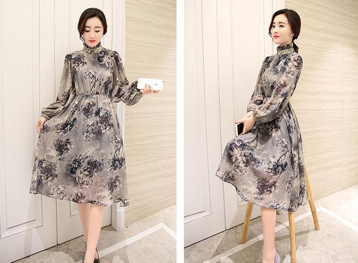 优雅气质高端的连衣裙雪纺,春秋雪纺连衣裙气质高级感轻奢