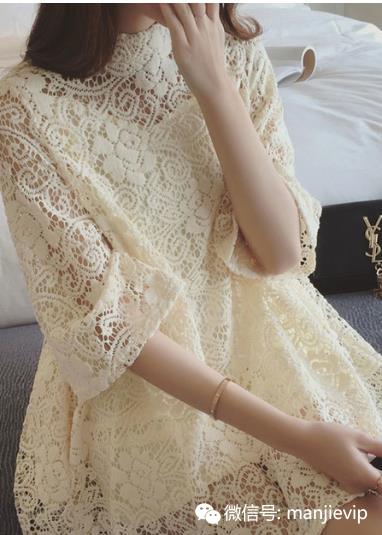 梦幻纯白精美蕾丝连衣裙 (雾色森林连衣裙)