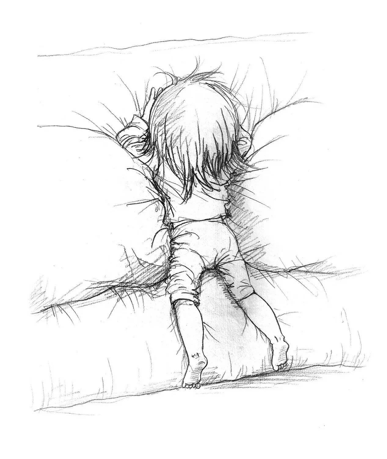 天空下的小雏菊绘画水彩,天空下的绘画作品