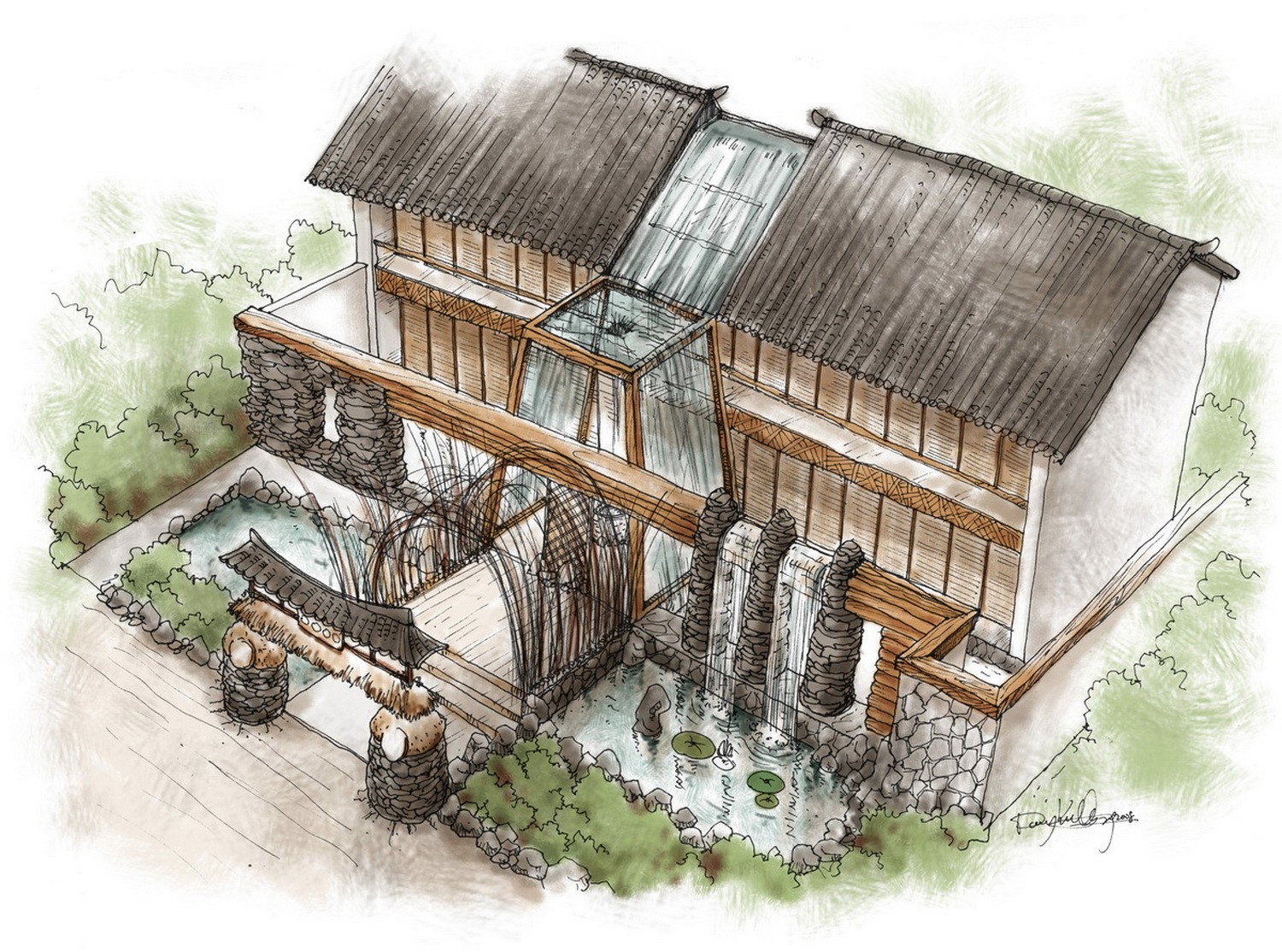 天空下的小雏菊绘画水彩,天空下的绘画作品