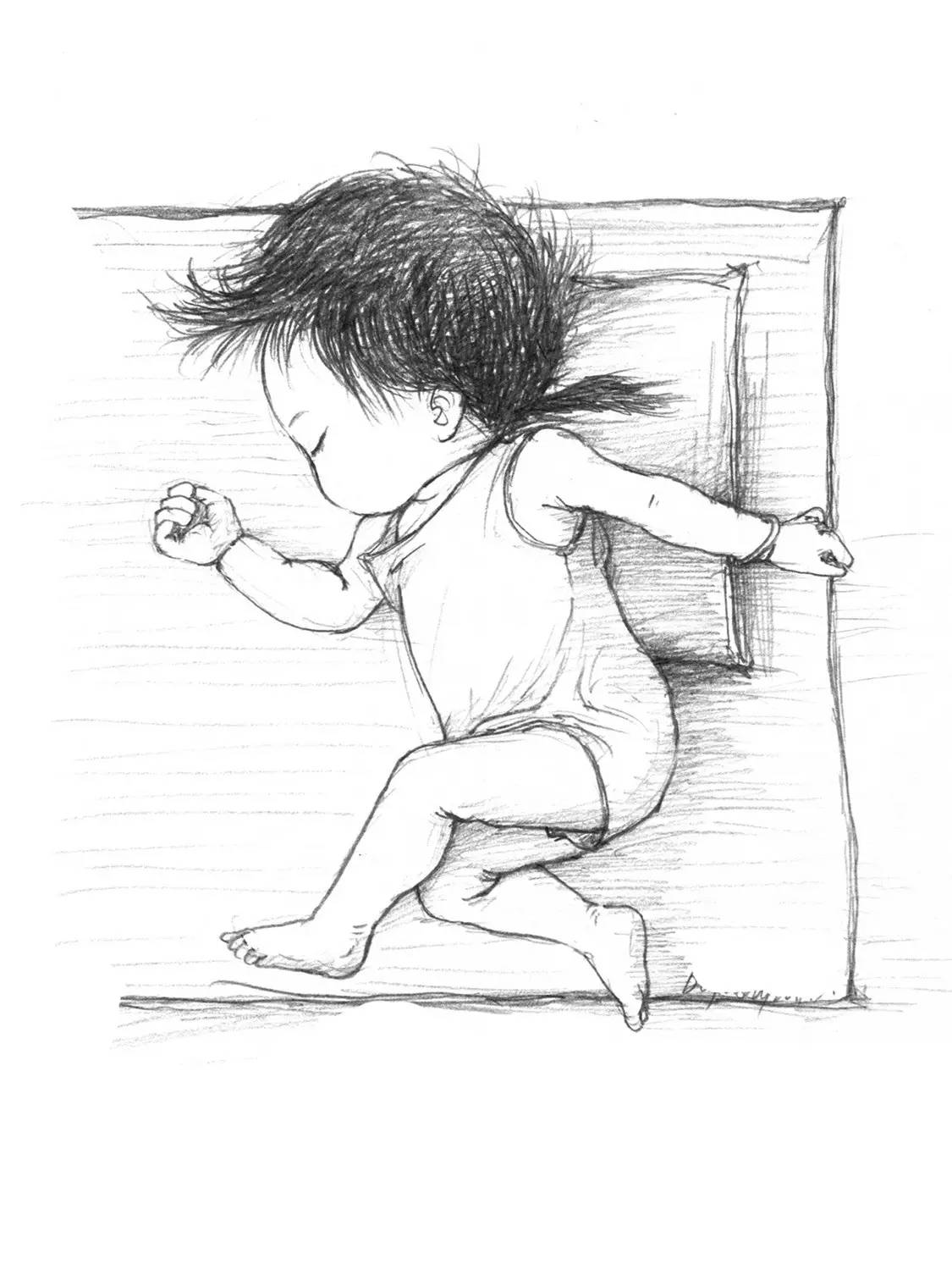 天空下的小雏菊绘画水彩,天空下的绘画作品