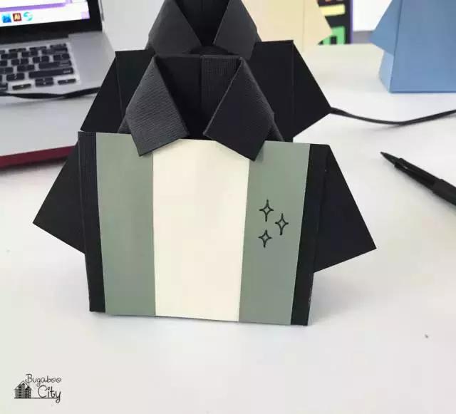 折纸手工幼儿园小衬衫,幼儿园折纸手工简单小衬衫