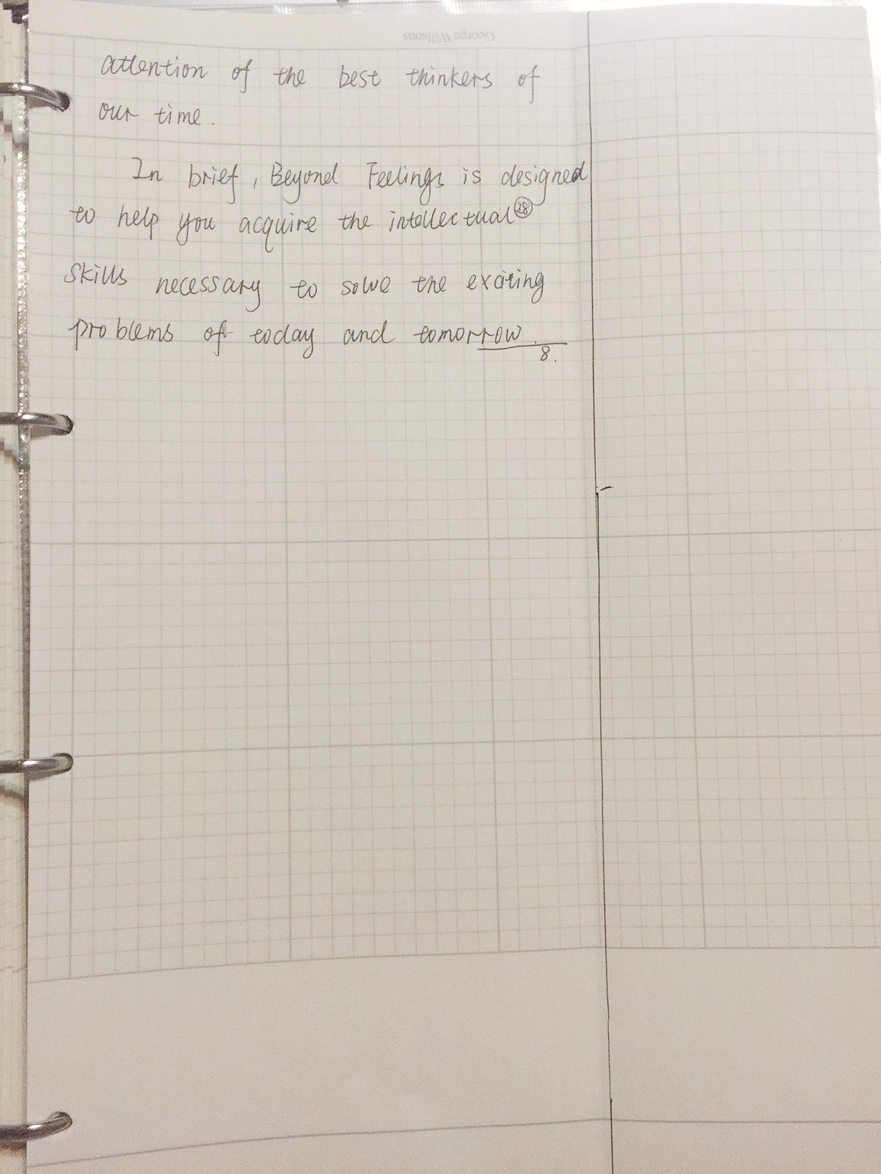 我决定手抄一本书,名叫BeyondFeelings