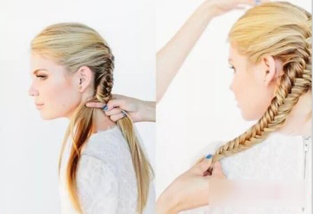 三个麻花辫发型简单又好看,3个最简单麻花辫