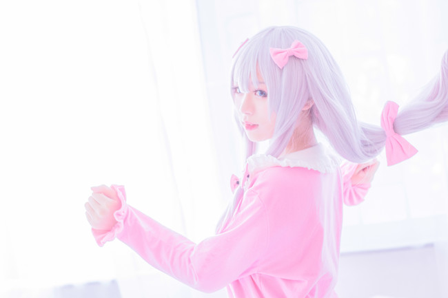 cos二次元少女漫画,双马尾动漫少女cos可爱