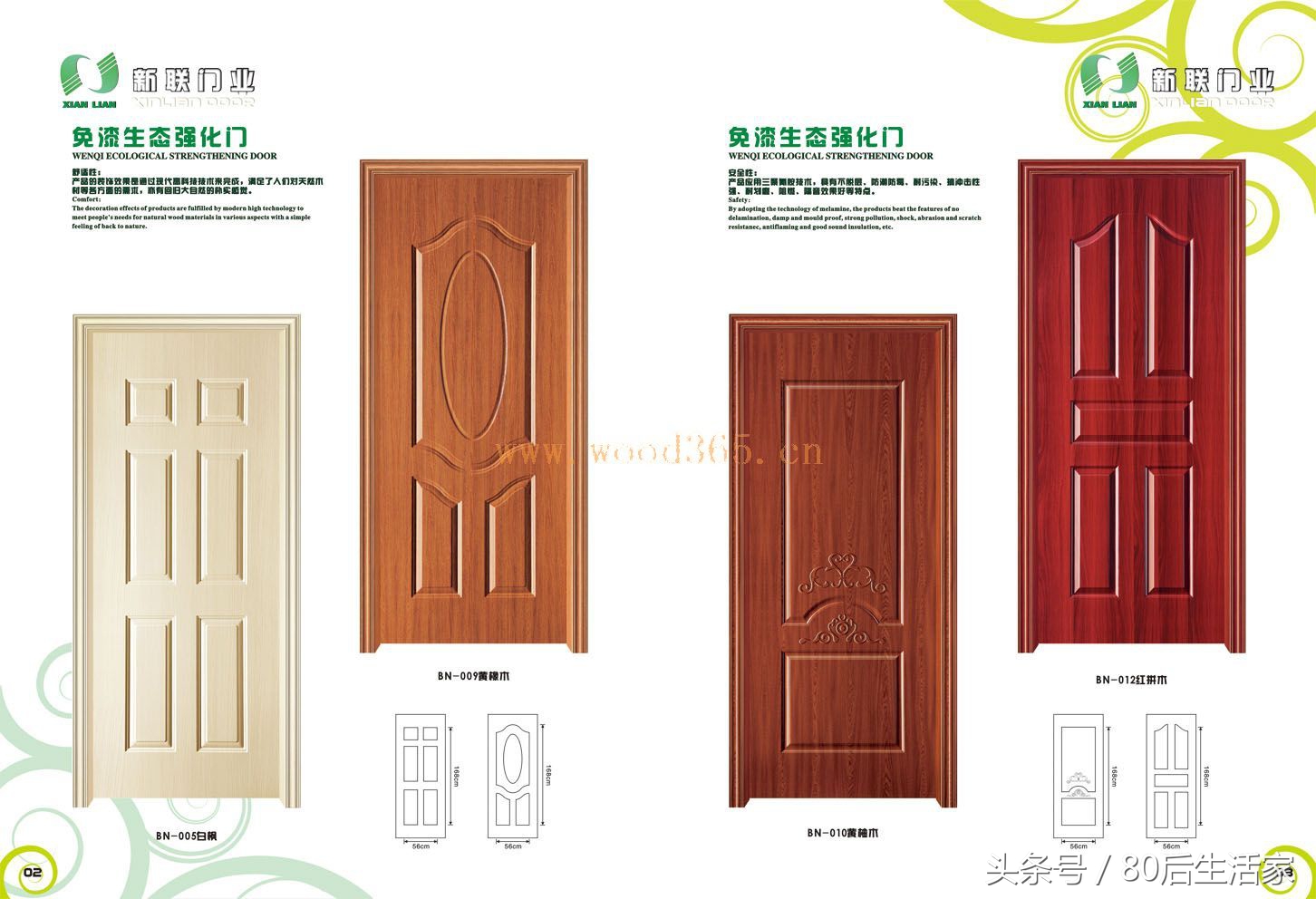 生态强化木门钢化门,生态门门芯填充