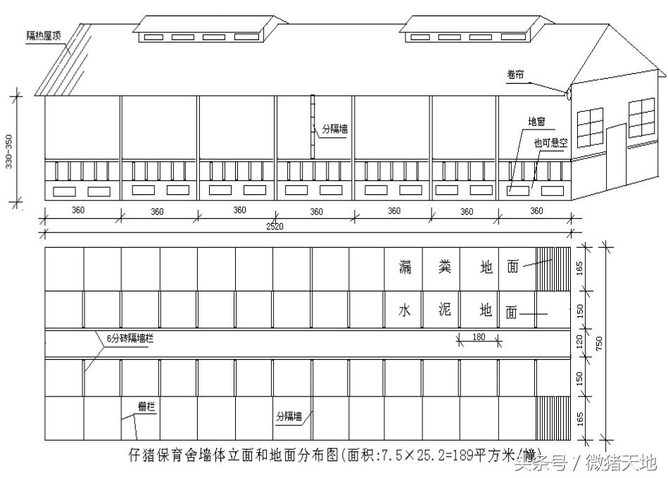 农村100头育肥猪小型猪场设计图,农村小型养猪场设计规划图