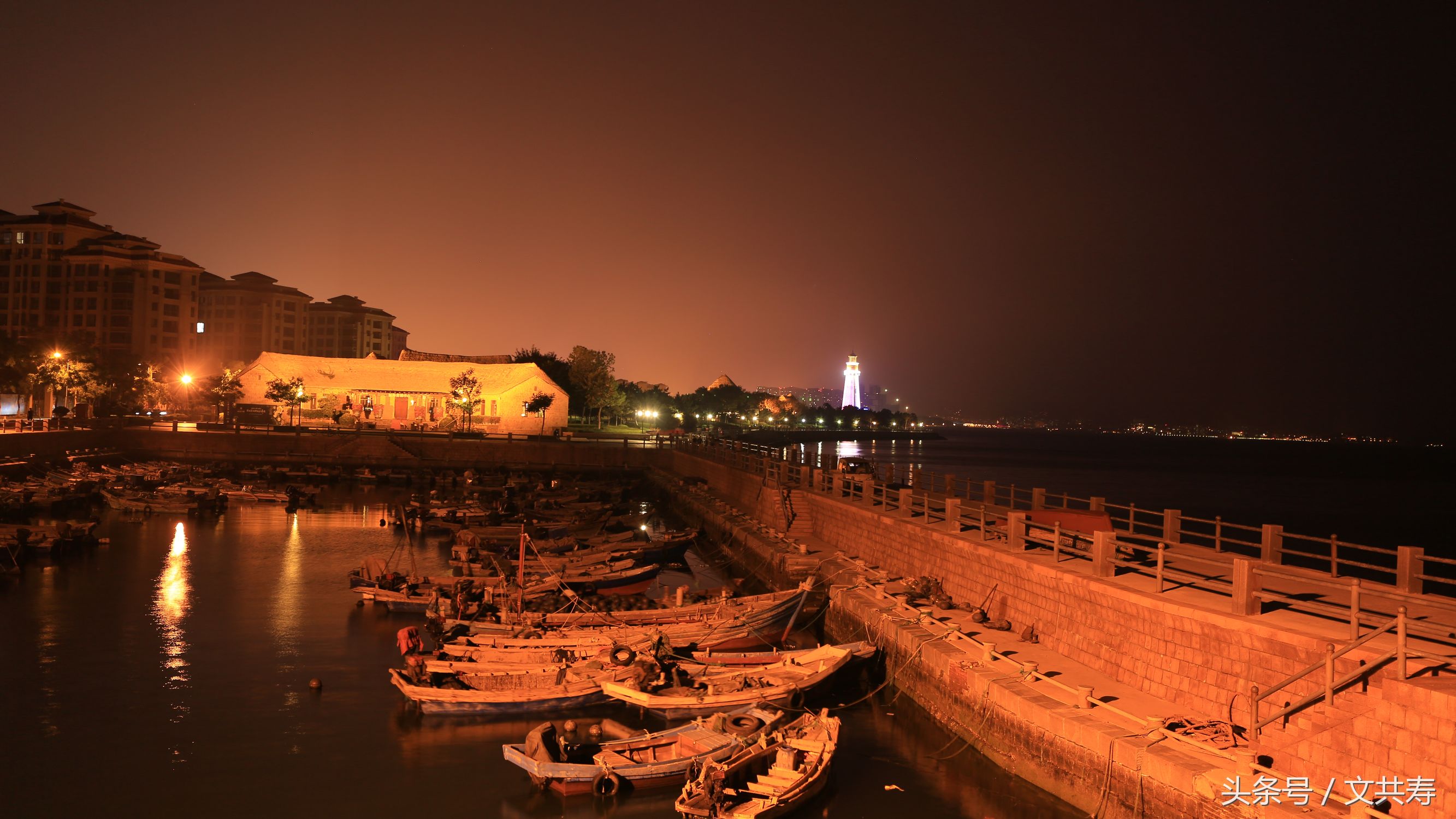 威海宛如梦幻的童话世界,威海雪夜风景