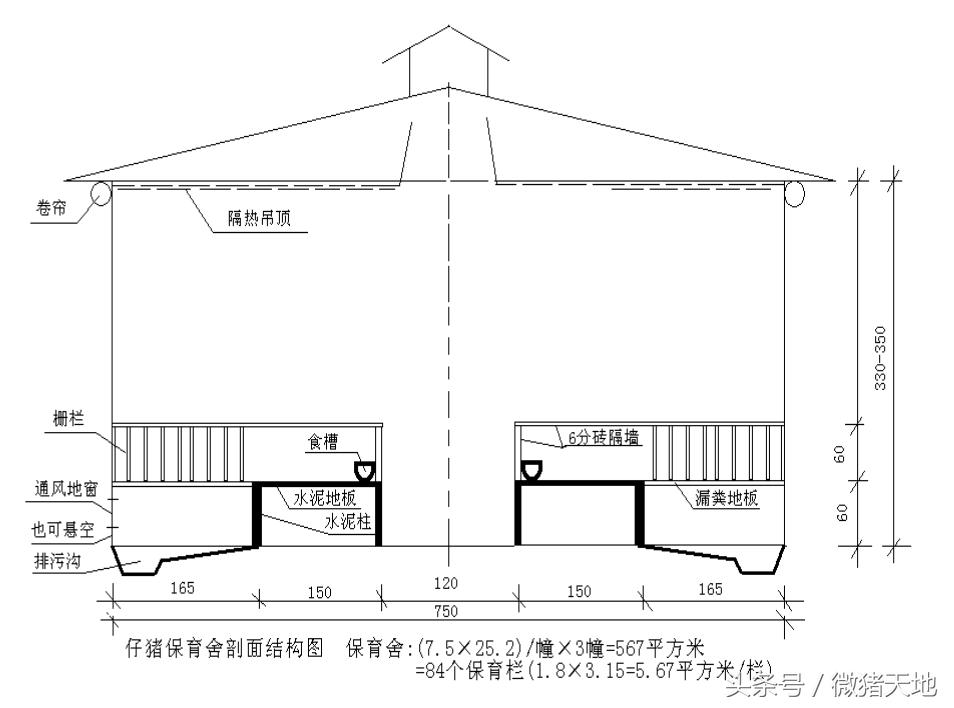 农村100头育肥猪小型猪场设计图,农村小型养猪场设计规划图