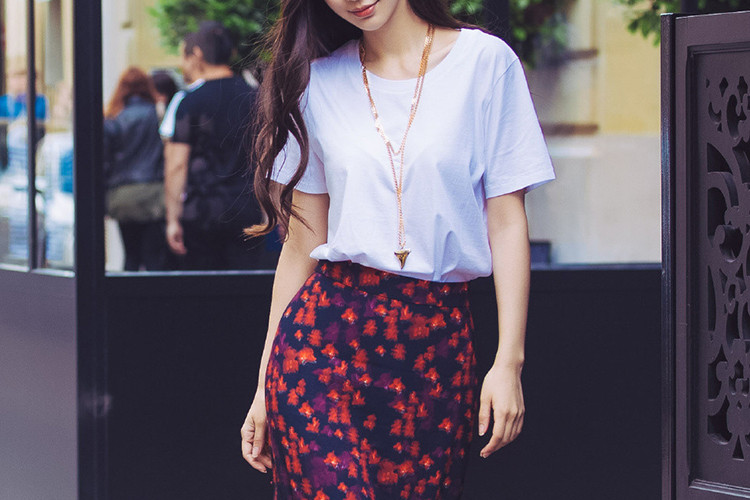 珠宝才是白Tee最佳拍档,路人甲轻松变身街拍客