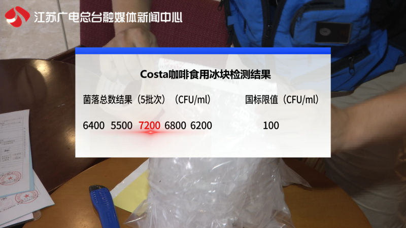 记者实验:Costa、酵墅等食用冰块菌落总数超标几十倍!