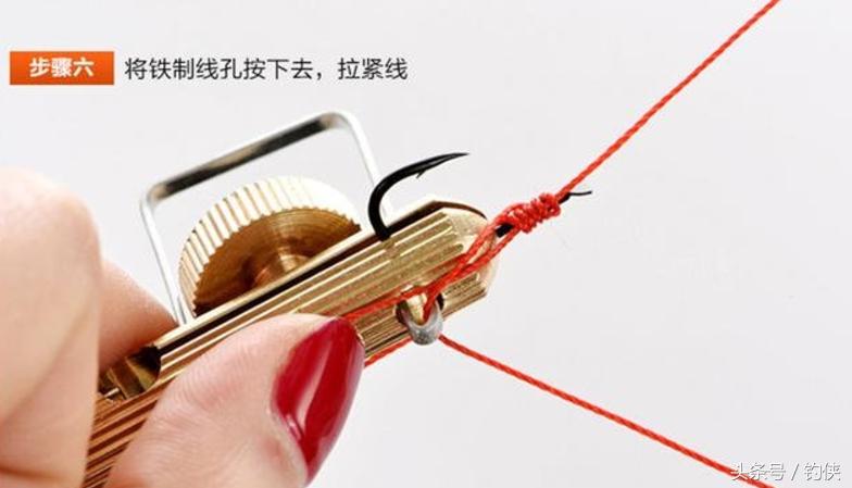 钓鱼钩绑钩器使用方法,钓鱼绑钩器实用方法