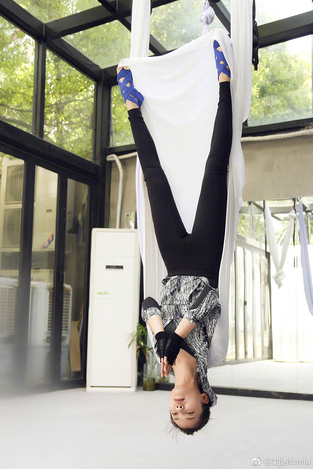 刘涛晒健身照大秀马甲线身材,刘涛袁姗姗马甲线