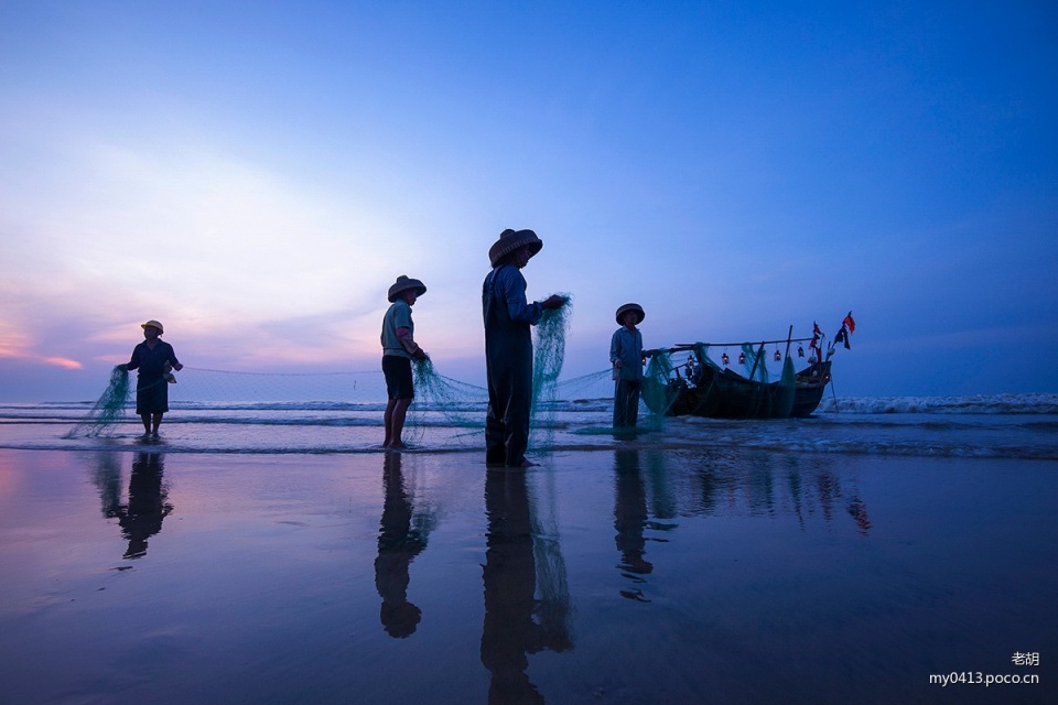 霞浦滩涂霞光,滩涂霞光