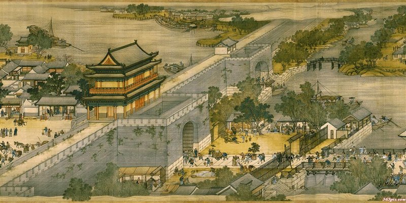 清明上河图整卷,仇英清明上河图全卷