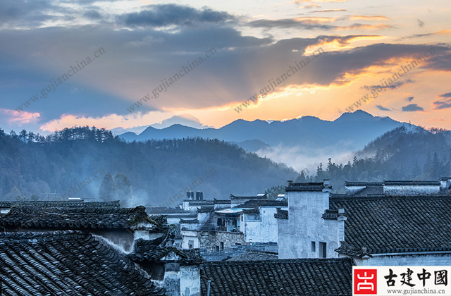 西递宏村徽派民宿,徽派西递宏村速写