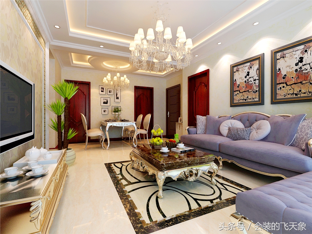 沈阳九洲御璟内部装修,九洲御府二室装修效果图