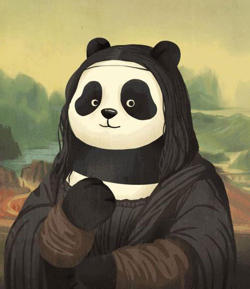 当熊猫“滚滚”遇上中外名画——你想看它反弹琵琶吗