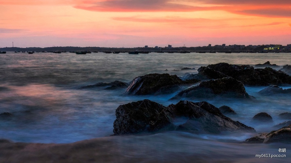 霞浦滩涂霞光,滩涂霞光