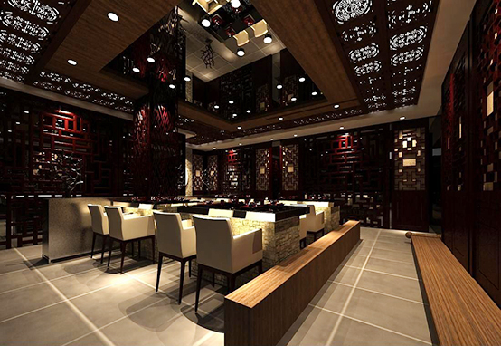 新中式餐馆设计理念,新中式装修轻奢高级感餐馆