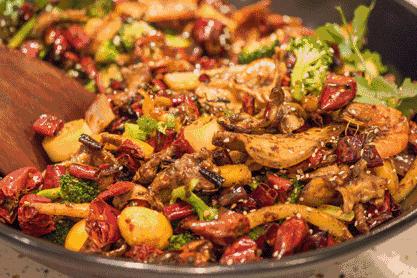 麻辣香锅真是麻辣鲜香,四川麻辣香锅菜