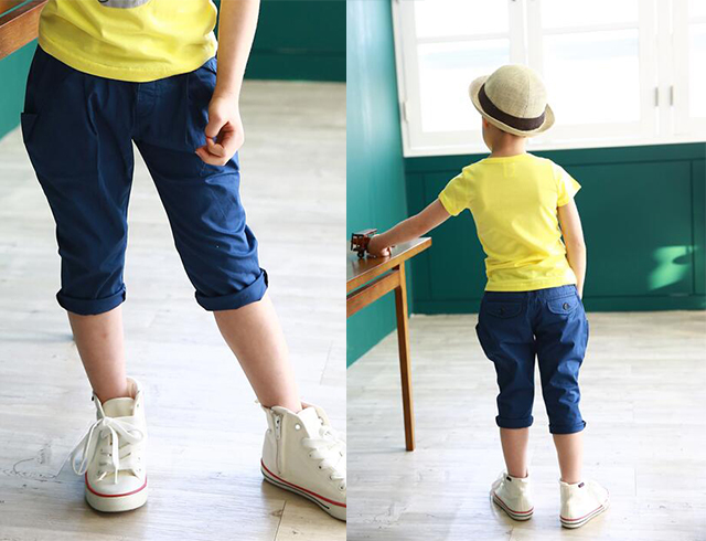 男童潮款七分裤高级感,秋天最流行男孩的休闲裤窄版