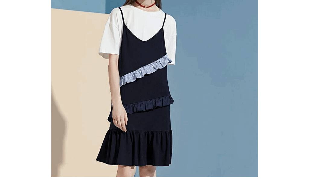 小花裙连衣裙中长款,小白裙连衣裙高端大气上档次