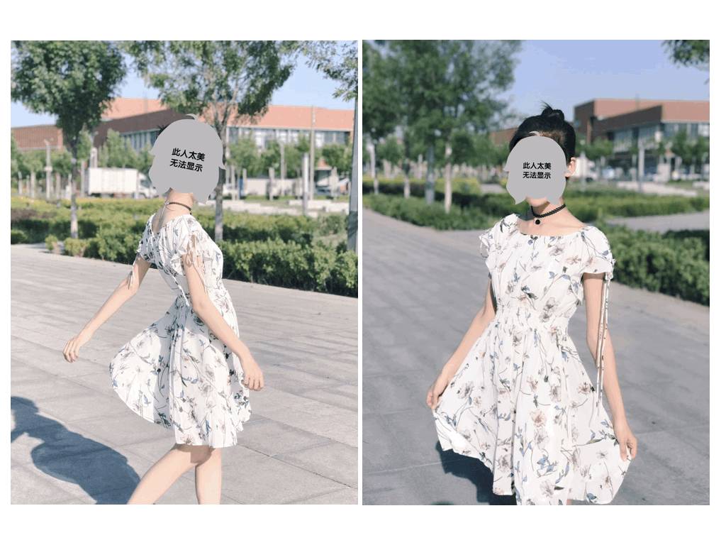 小花裙连衣裙中长款,小白裙连衣裙高端大气上档次