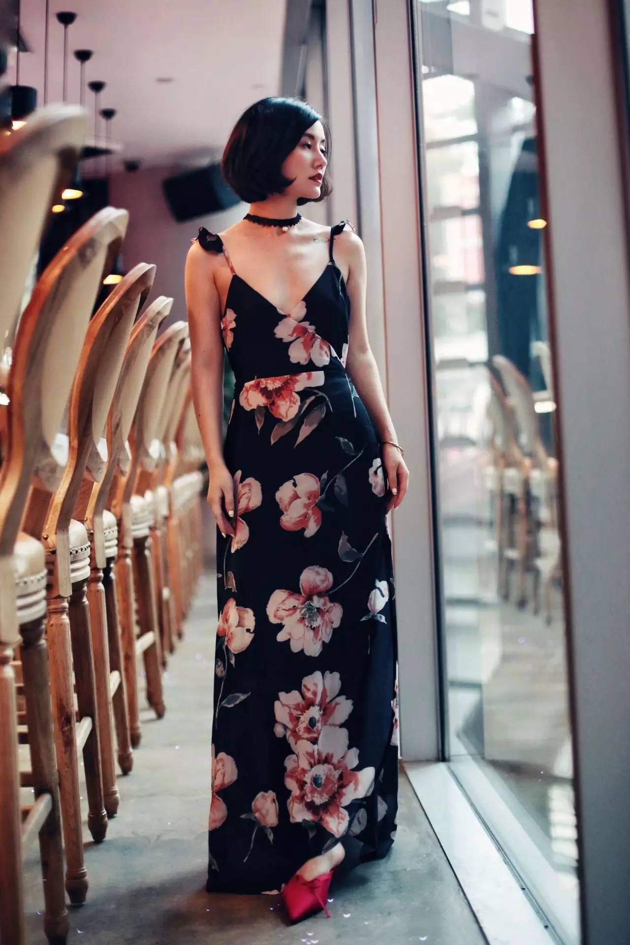 小花裙连衣裙中长款,小白裙连衣裙高端大气上档次