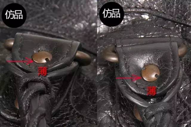 巴黎世家机车包五金,巴黎世家机车包金属铁标真假对比