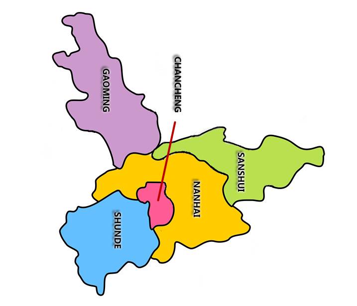 佛山旅游地图手绘,佛山地图全图放大100倍