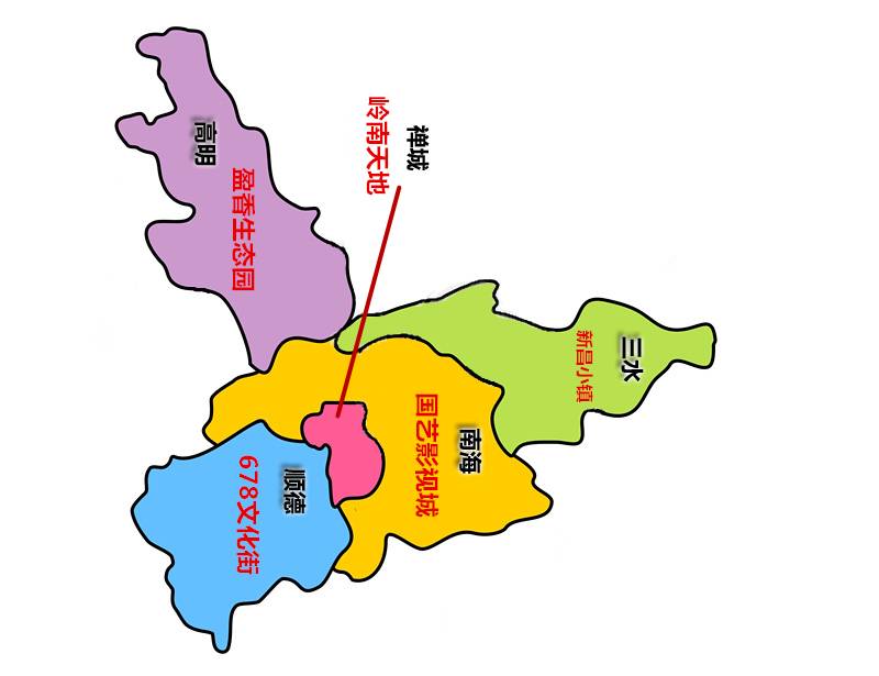 佛山旅游地图手绘,佛山地图全图放大100倍
