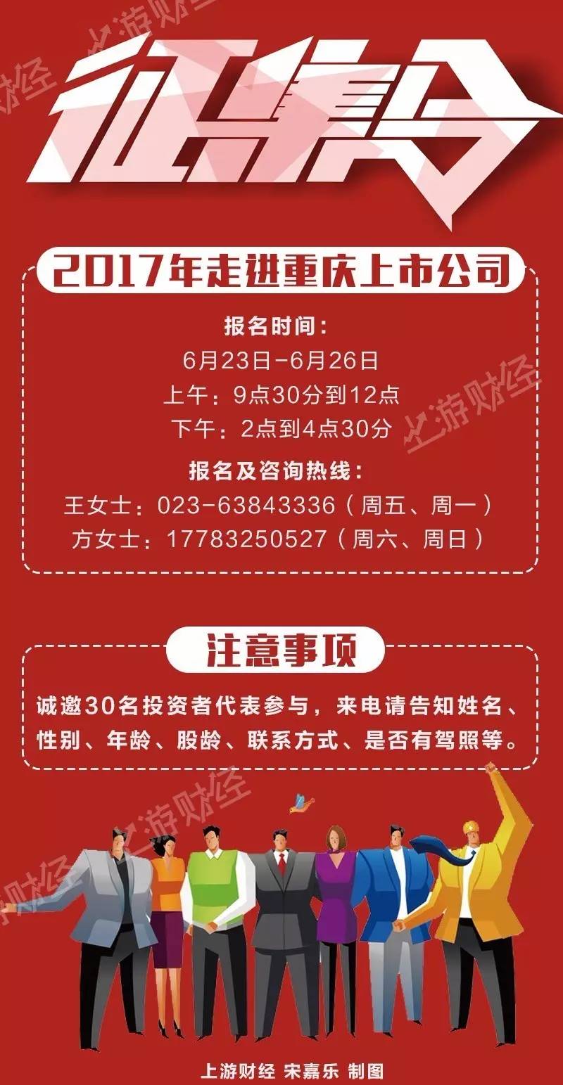 上游财经携手华龙证券邀你走进重庆上市公司，下周二首站考察小康股份