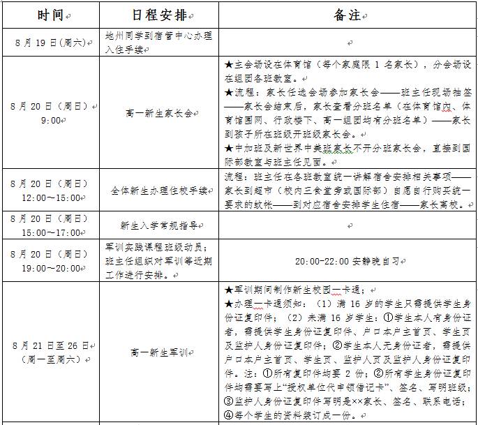 贵阳一中、实验三中等学校公布开学报到、军训时间，细致到床单尺寸、袜子颜色、蚊帐大小……