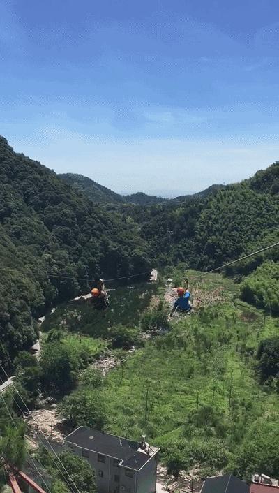 厉害了！衢州惊现1680米亚洲最长的双人高空溜索！七夕福利震撼来袭！